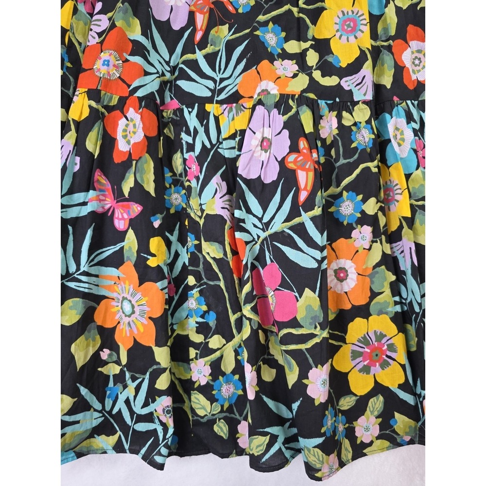 J Crew Tawna Pavilli Floral Midi Skirt 0 Multicolor Pleated Tiered Cottagecore - Picture 3 of 11